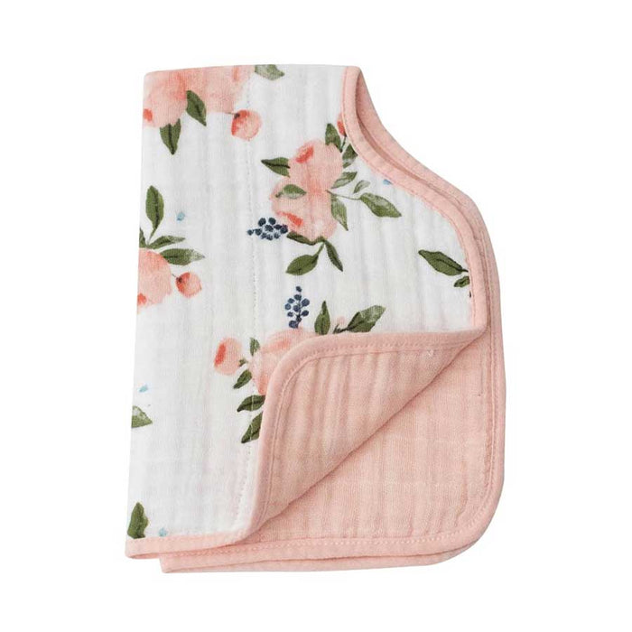 Little Unicorn Cotton Muslin Burp Cloth – Watercolour Roses | Koop.co.nz