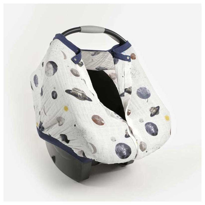 Little Unicorn Cotton Muslin Car Seat Canopy - Planetary | Koop.co.nz