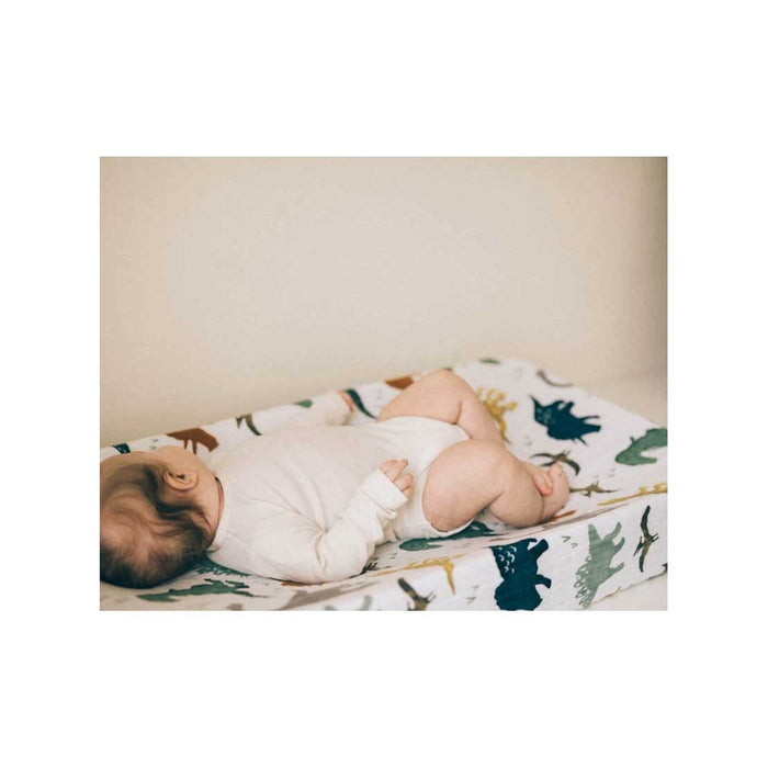 Little Unicorn Cotton Muslin Changing Pad Cover - Dino Friends | Koop.co.nz