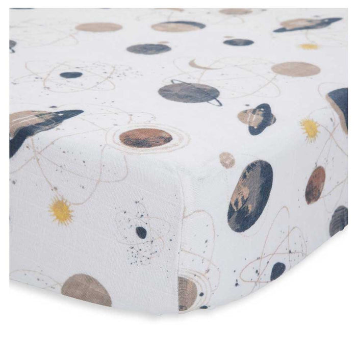 Little Unicorn Cotton Muslin Fitted Cot Sheet – Planetary | Koop.co.nz