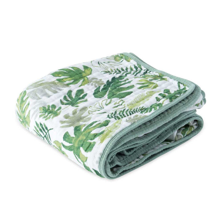 Little Unicorn Cotton Muslin Quilt – Tropical Leaf | Koop.co.nz