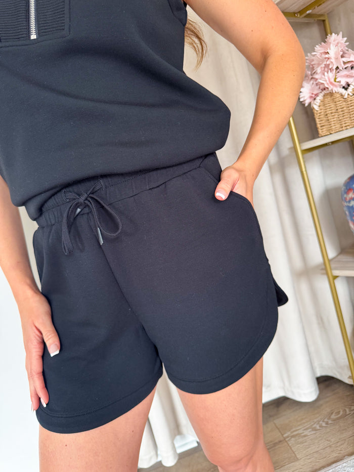 Varley Coulter Black High Rise Short – women's shorts