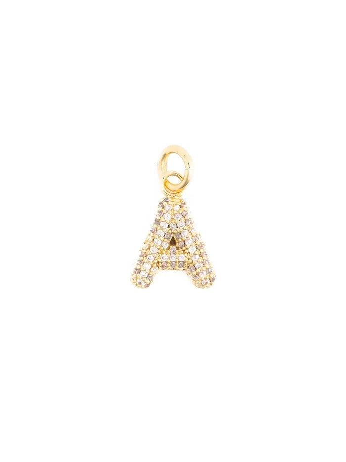 Courtney CZ Initial Charm