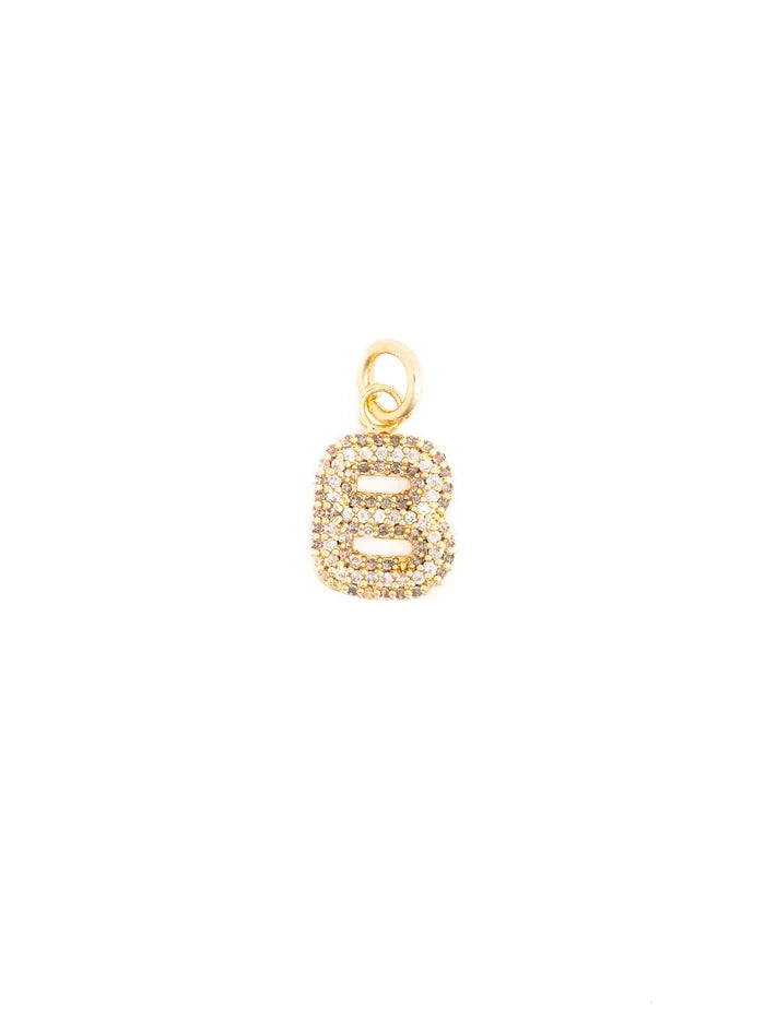 Courtney CZ Initial Charm