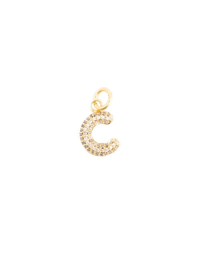Courtney CZ Initial Charm