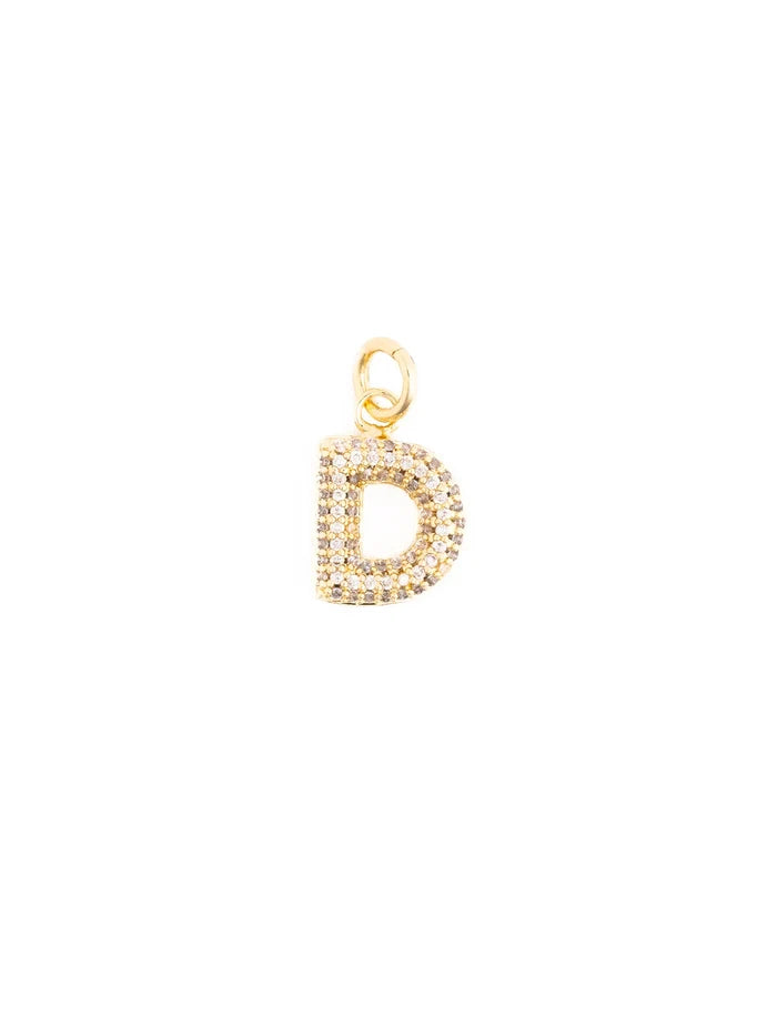 Courtney CZ Initial Charm