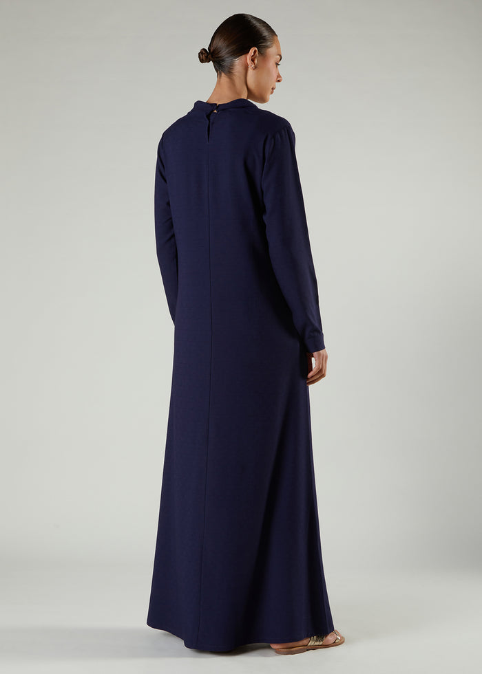 Cowl Neck Abaya Navy
