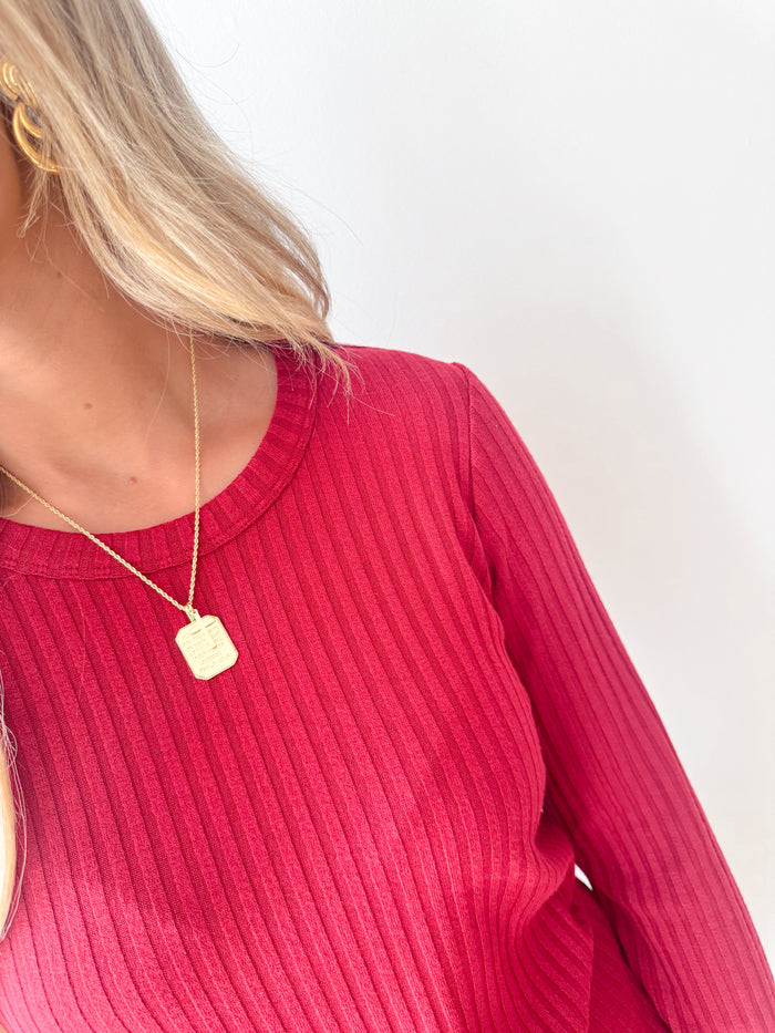 Liverpool Cranberry Scoop Neck Sweater – women's long sleeve tee