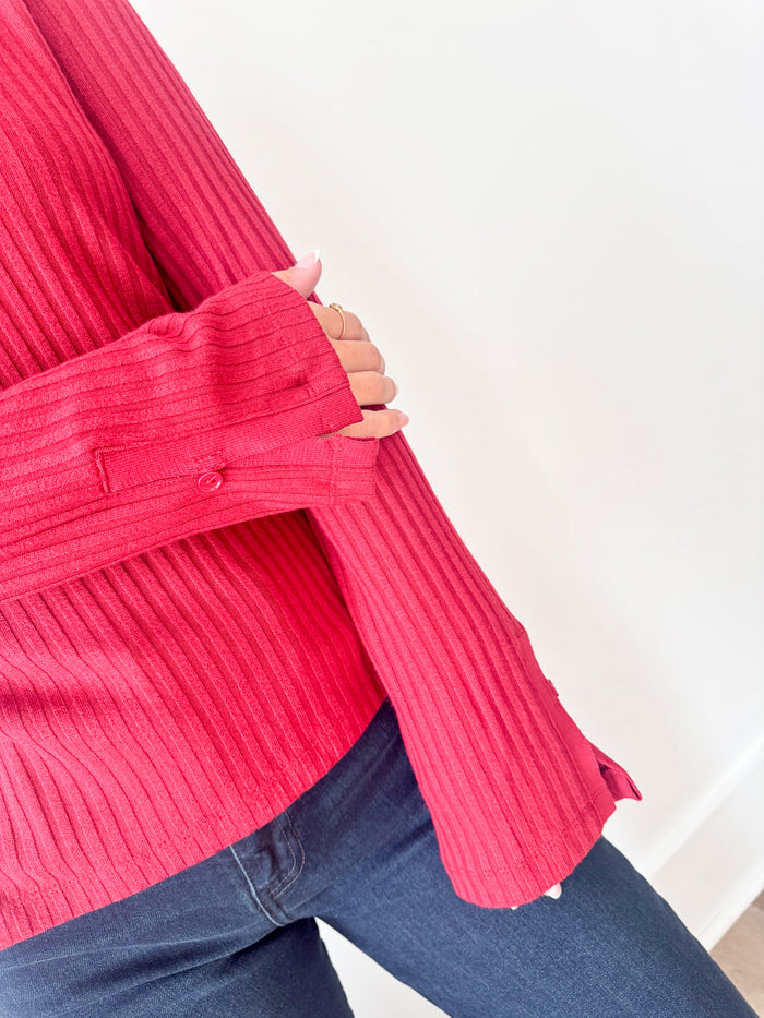 Liverpool Cranberry Scoop Neck Sweater – women's long sleeve tee