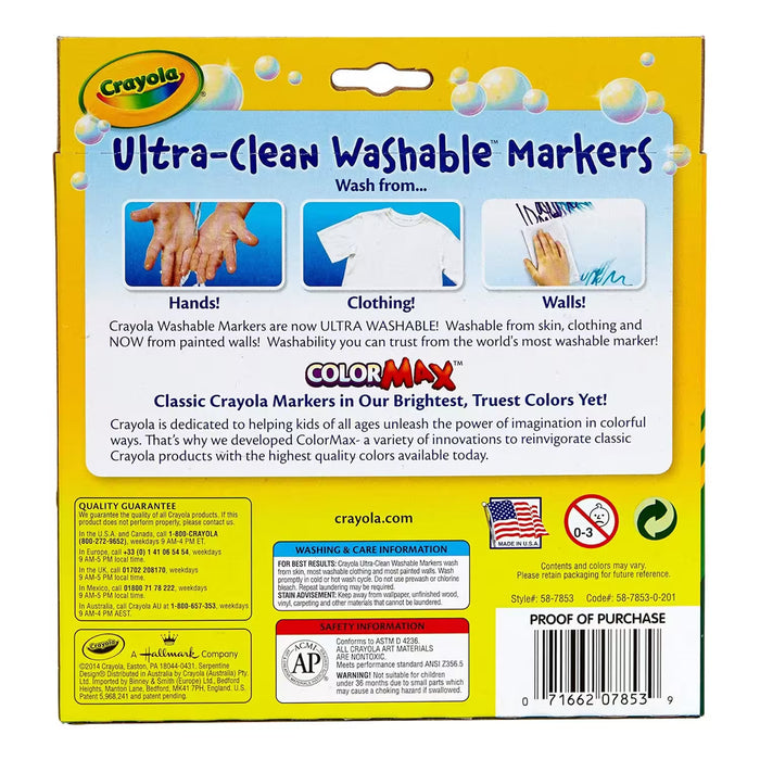 Crayola Washable Broad Line Bold Markers - 10 Ct - 24 Pack