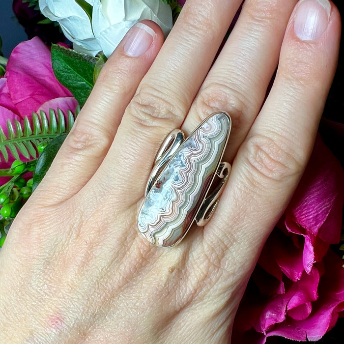 Crazy Lace Agate Ring