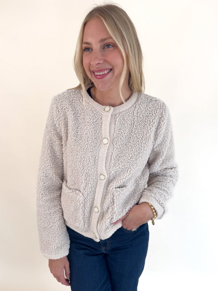 Cuddle Up Cardi - Light Oat