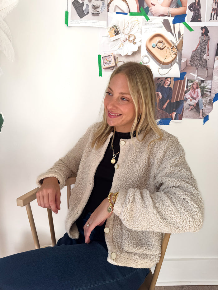Cuddle Up Cardi - Light Oat