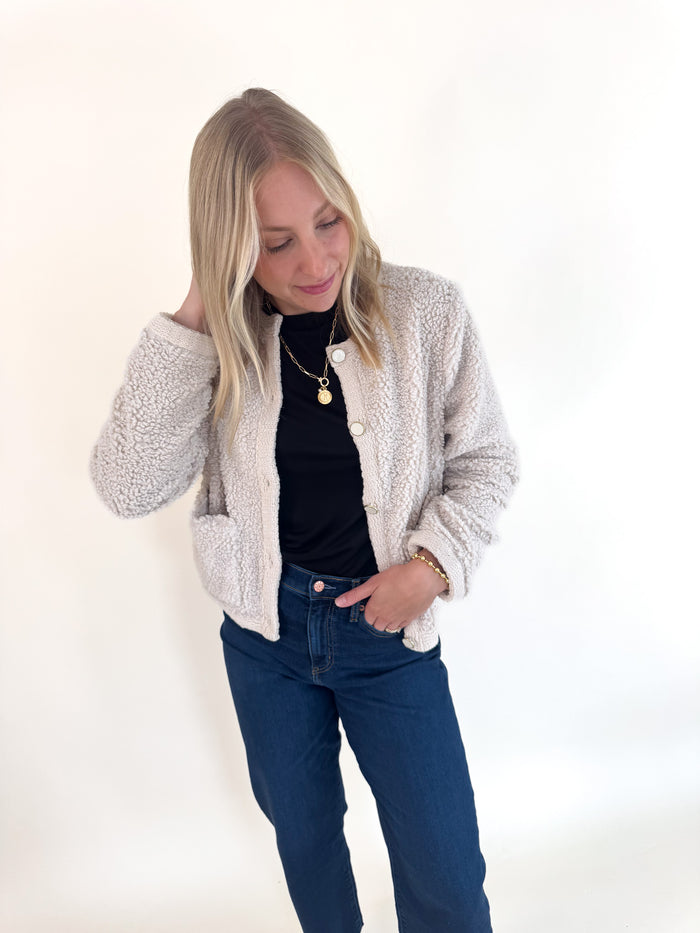 Cuddle Up Cardi - Light Oat