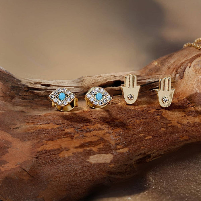 CZ Evil Eye Studs