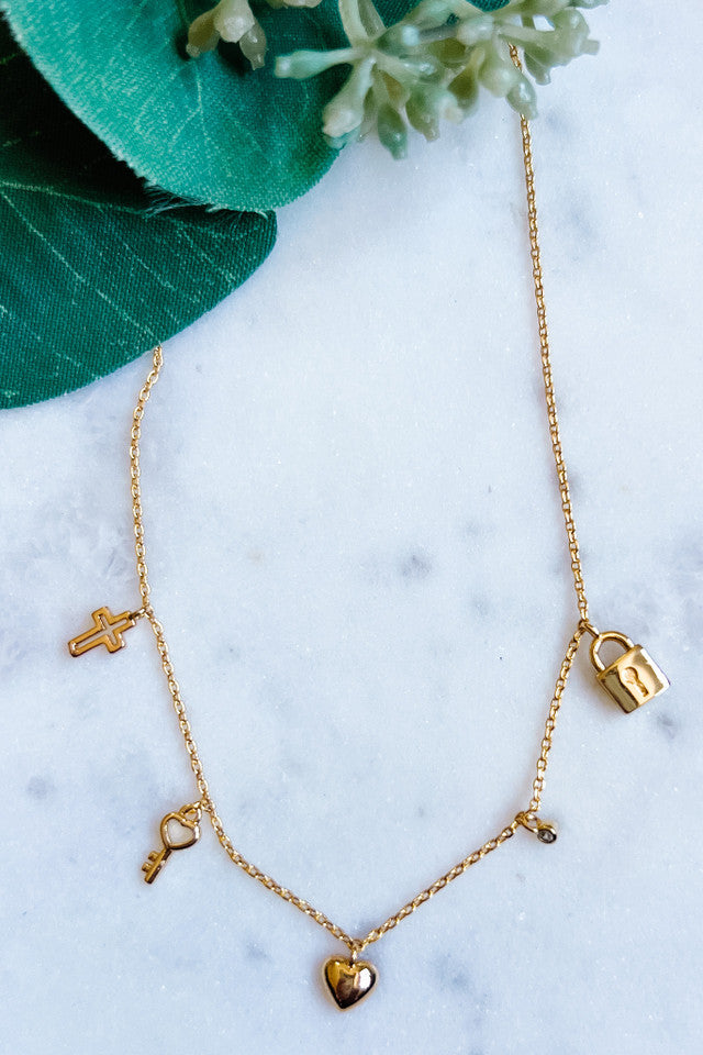 Dainty Gold Charm Necklace