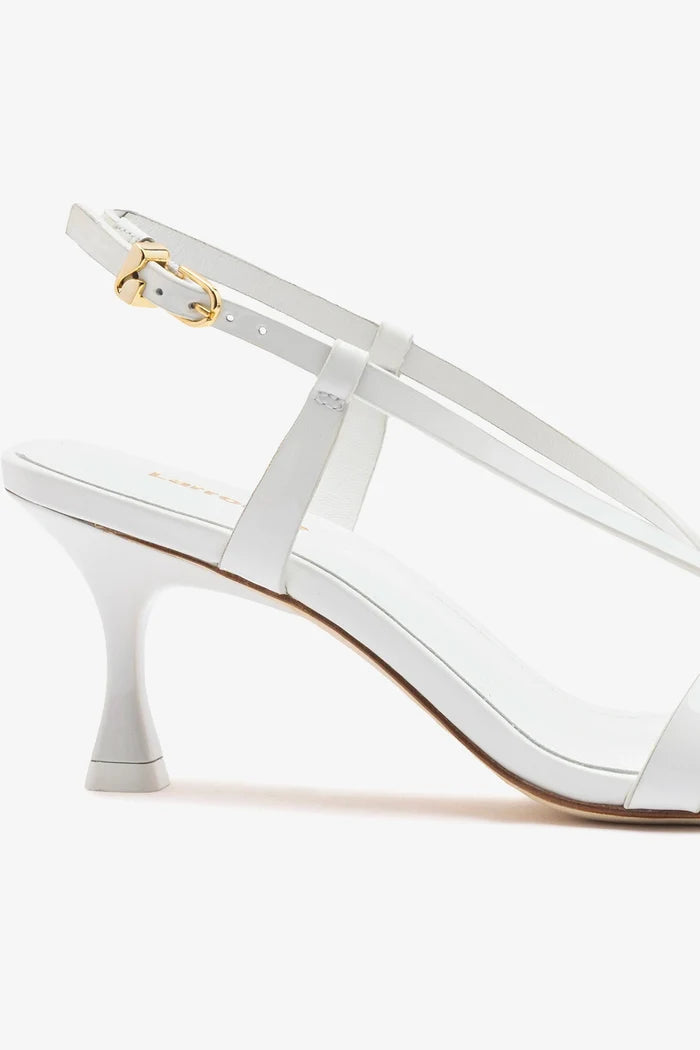 Daphne Sandal White Patent Leather Sandal Larroudé