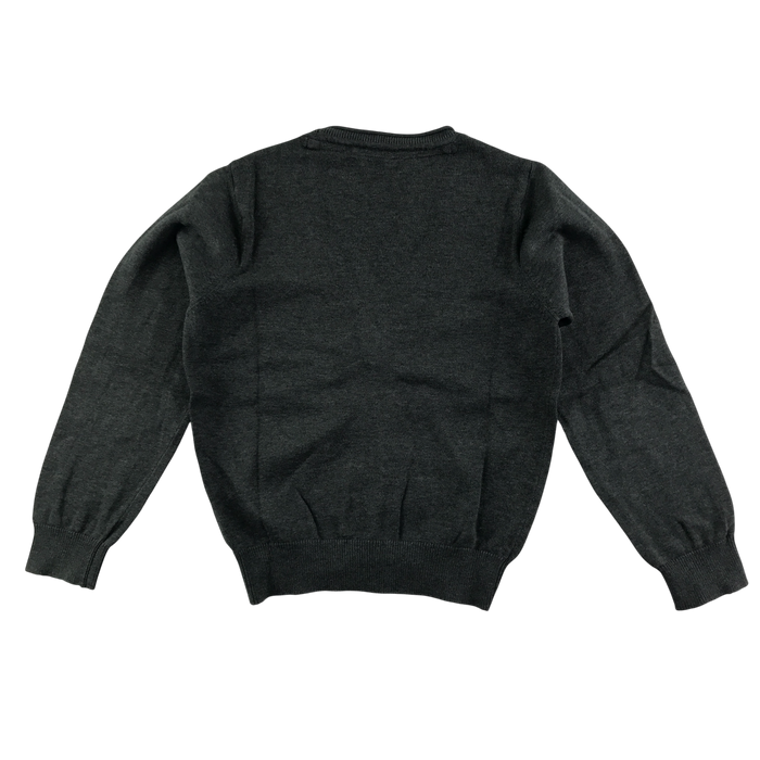 Dark grey girls plain school cardigan