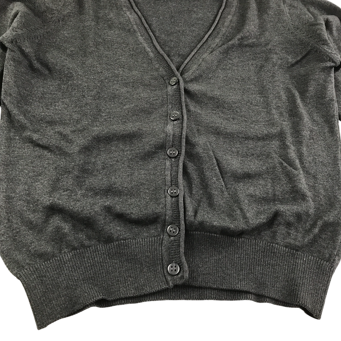 Dark grey girls plain school cardigan