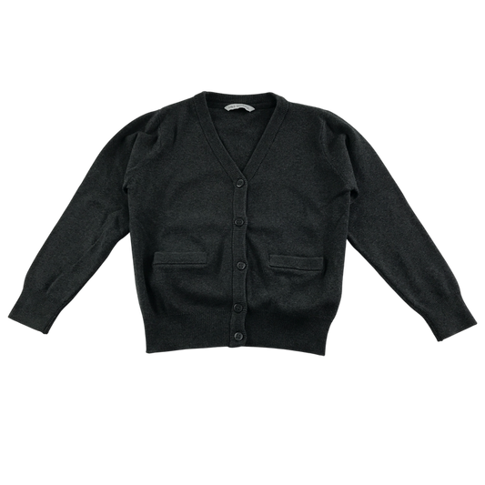 Dark grey girls with pockets school cardigan