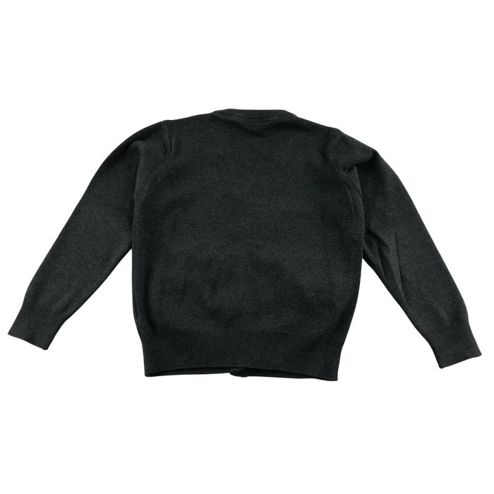 Dark grey girls with pockets school cardigan