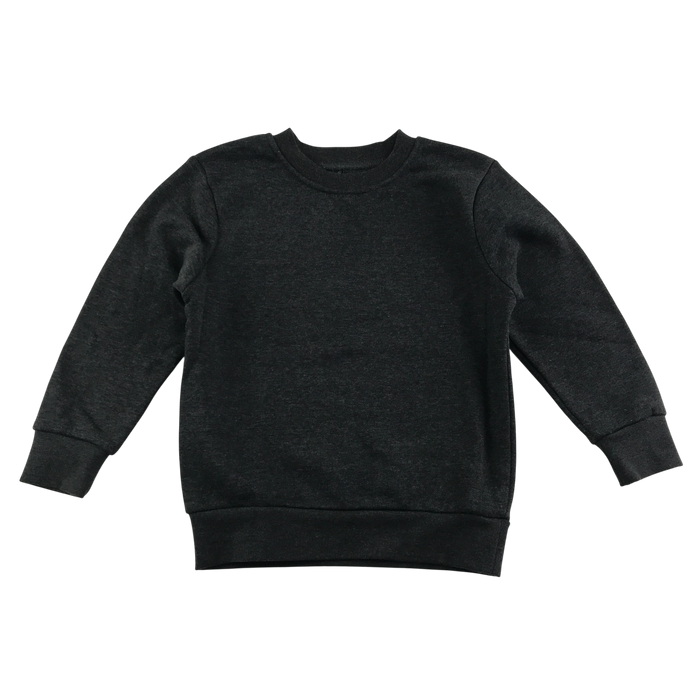 Dark grey unisex crew neck sweatshirt school jumper