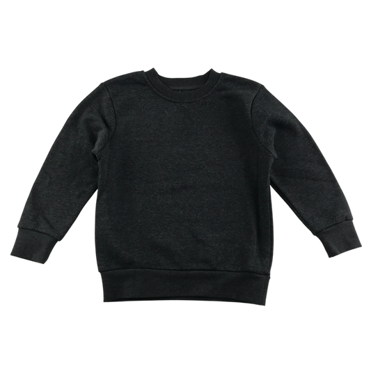 Dark grey unisex crew neck sweatshirt school jumper