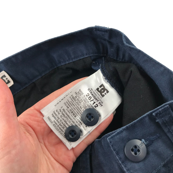 DC 12-13 years navy chino straight fit shorts