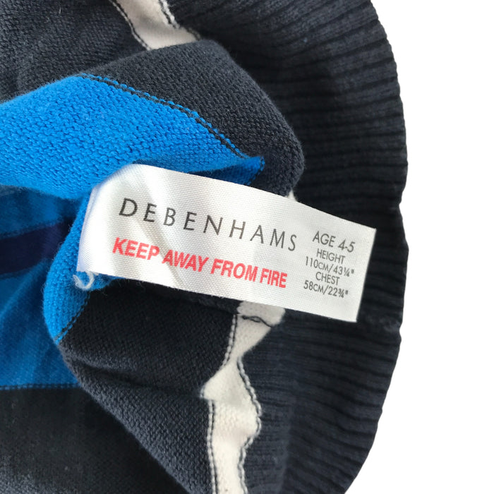 Debenhams 4-5 years blue striped light cotton jumper