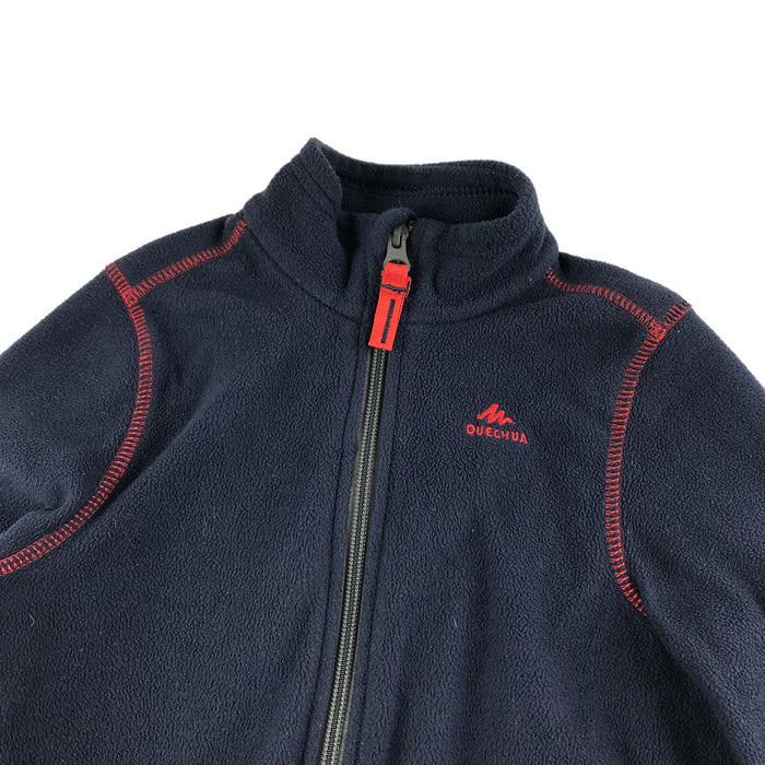 Decathlon Fleece Age 5-6 Navy Blue Plain Full Zipper