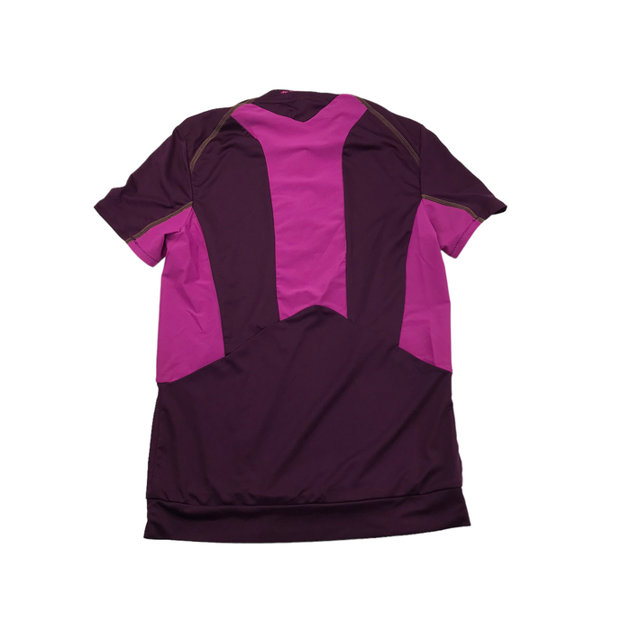 Decathlon women's XS purple short sleeve cycling top