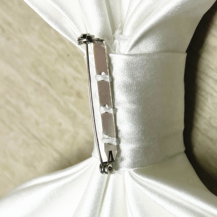Detachable Bow for Wedding Dress Satin 2 Layers with Short Tails