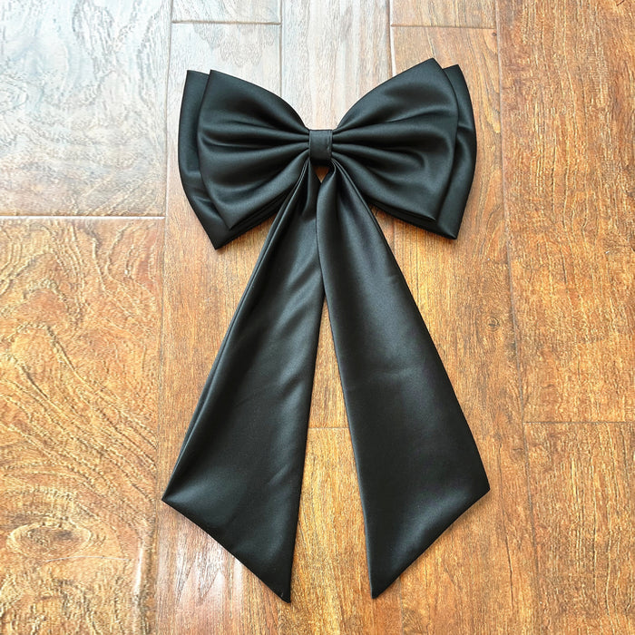 Detachable Bow for Wedding Dress Satin 2 Layers with Short Tails