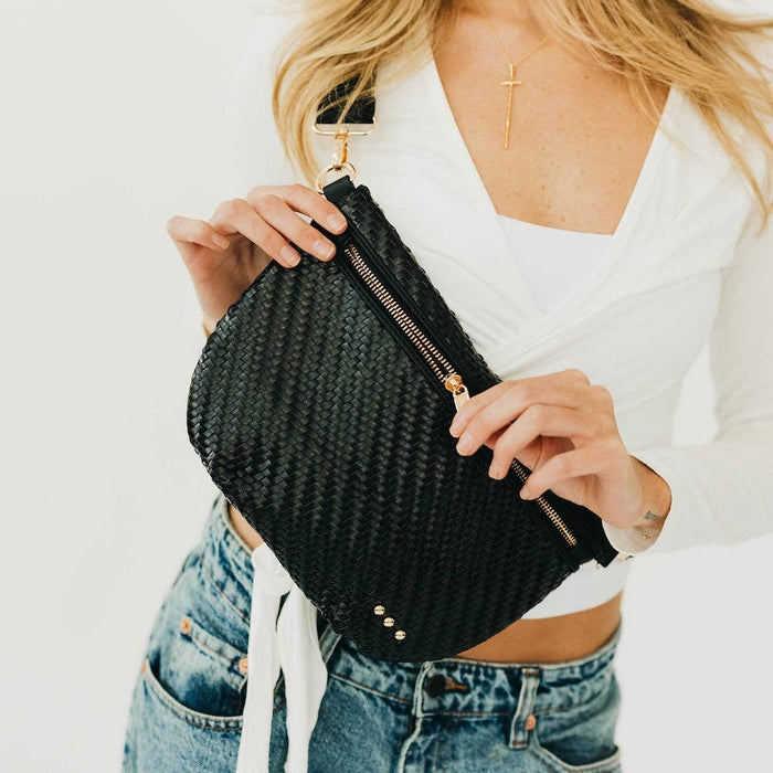 Pretty Simple Diagonal Woven Westlyn Bum Bag – women's accessories - handbags