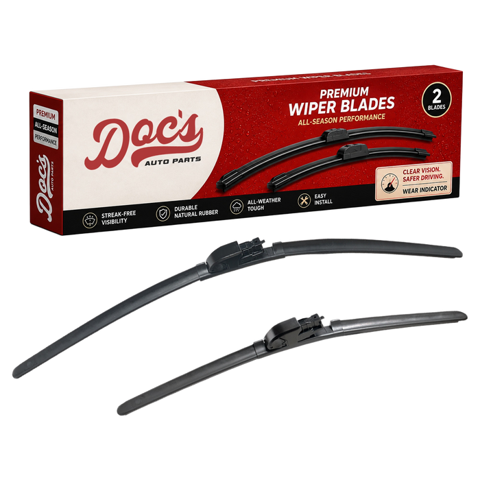 Doc's Auto Parts All-Season Beam Wiper Blades Front 18" + 24"
