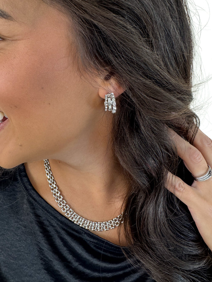 Double Link Silver Chain Necklace
