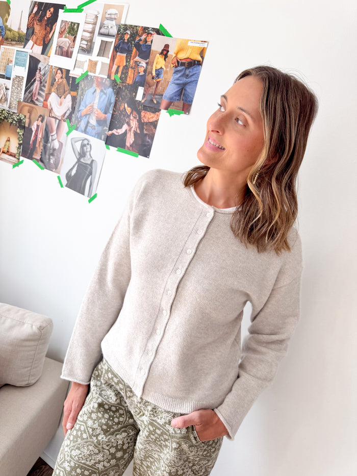 Thread & Supply Dover Cardigan - Heather Stone – women's cardigan