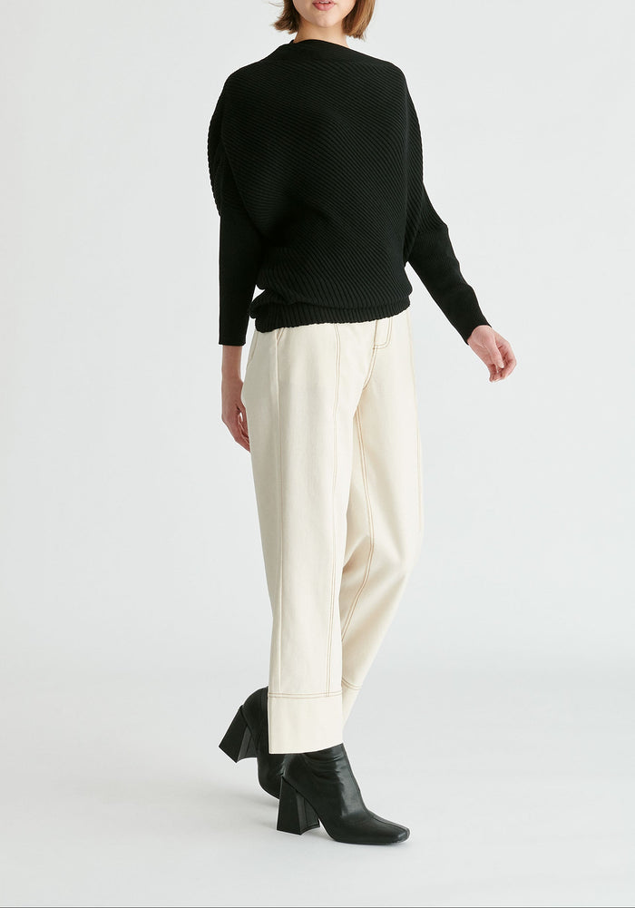 Draped Knitted Jumper