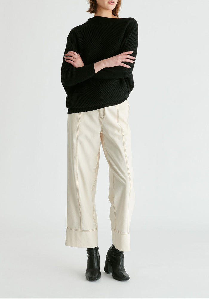Draped Knitted Jumper
