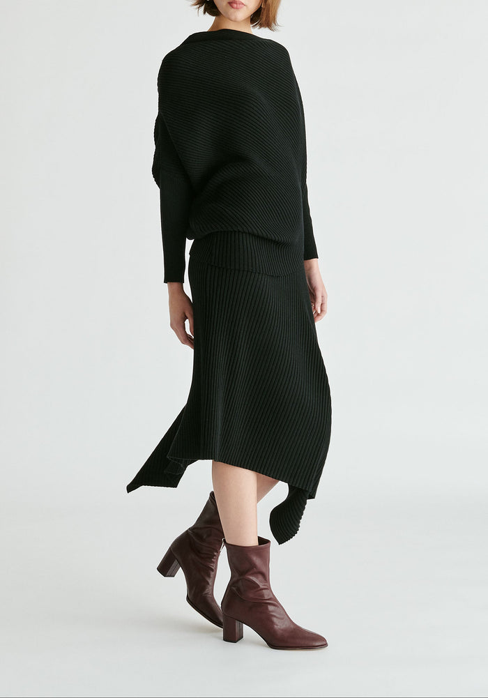 Draped Knitted Jumper