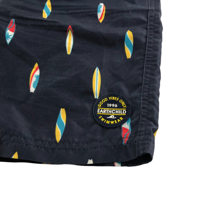 Earthchild 9-10 years navy blue surf board swim trunks
