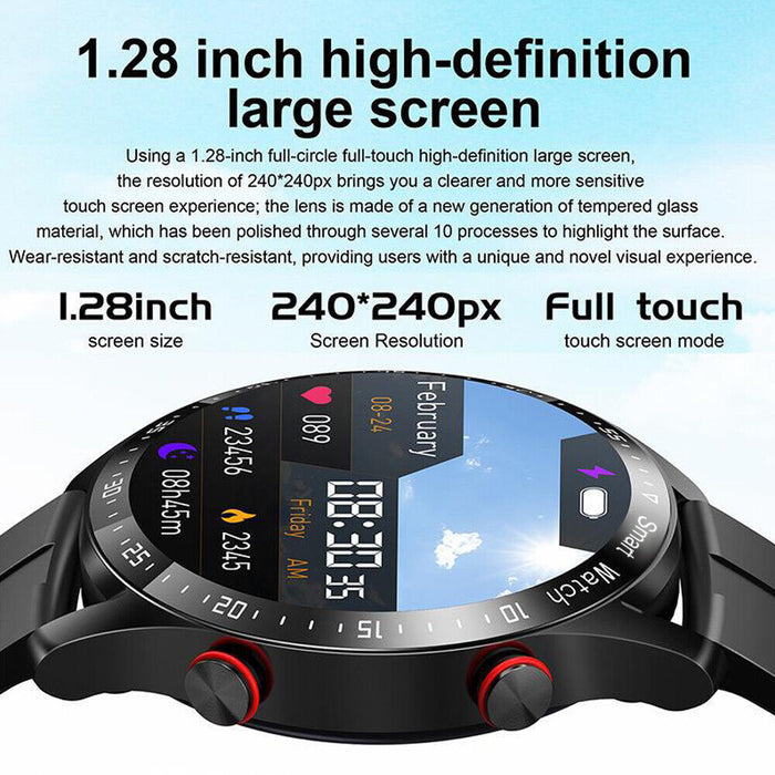ECG Waterproof Bluetooth Smart Watch Phone for iPhone Samsung