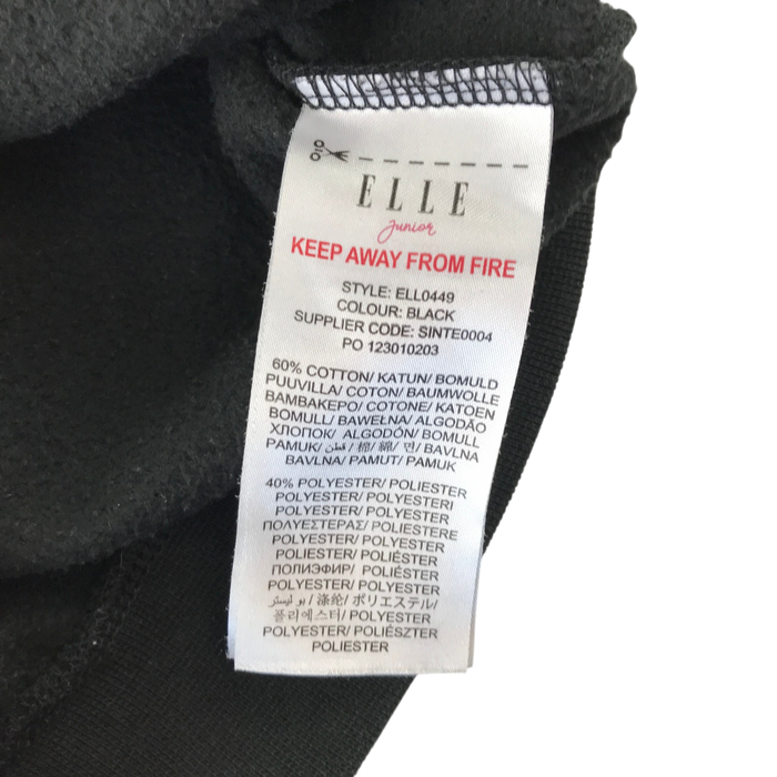 Elle Junior 10-11 years black hoodie