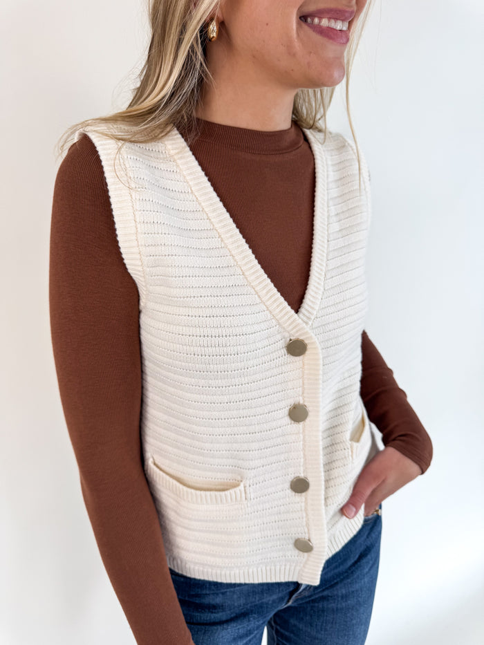 Emery Macrame Sweater Vest