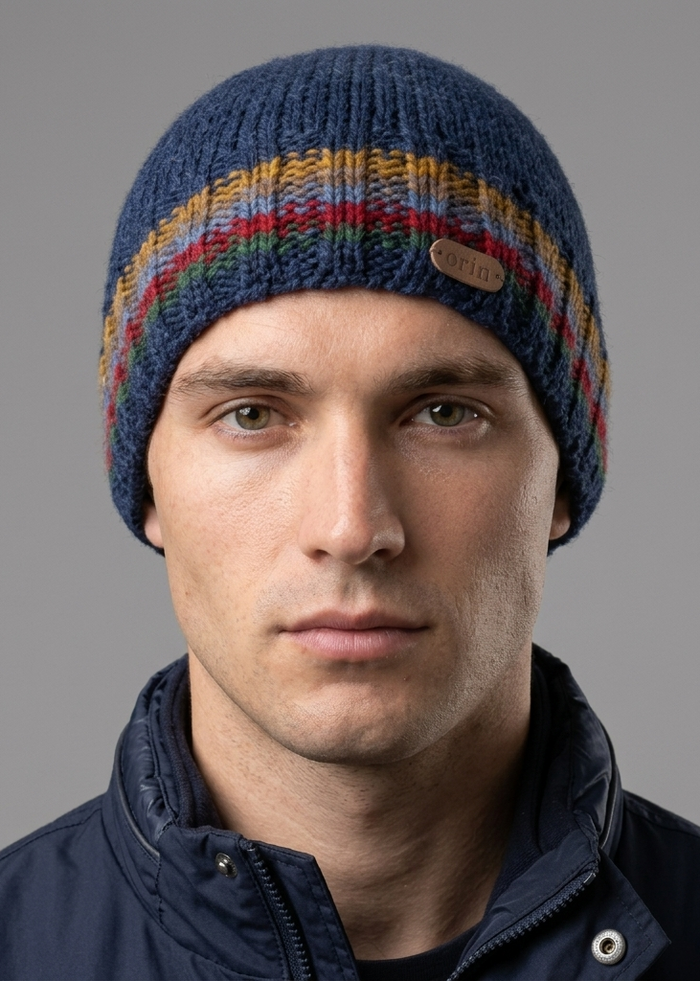 Erin Men's Rib Pullon Hat | Dark Blue