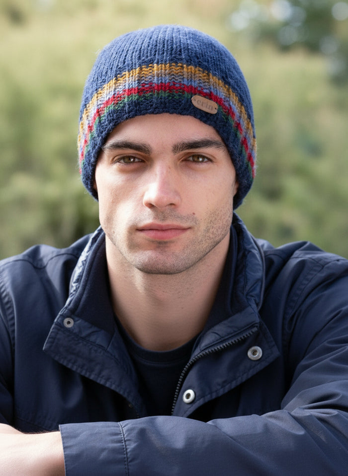 Rib Pullon Hat Dark Blue