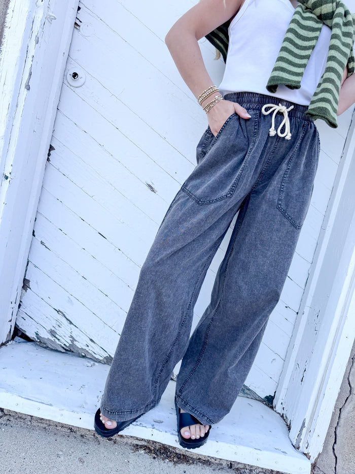 in february Everyday Comfort Mineral Washed Pants – women's bottoms