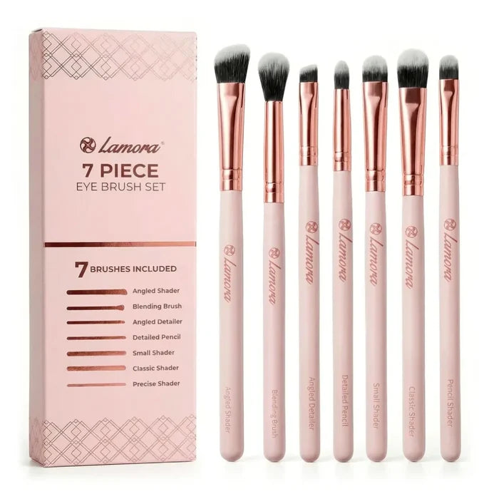 Eyeshadow Brush Set Rose Gold - Lamora Beauty