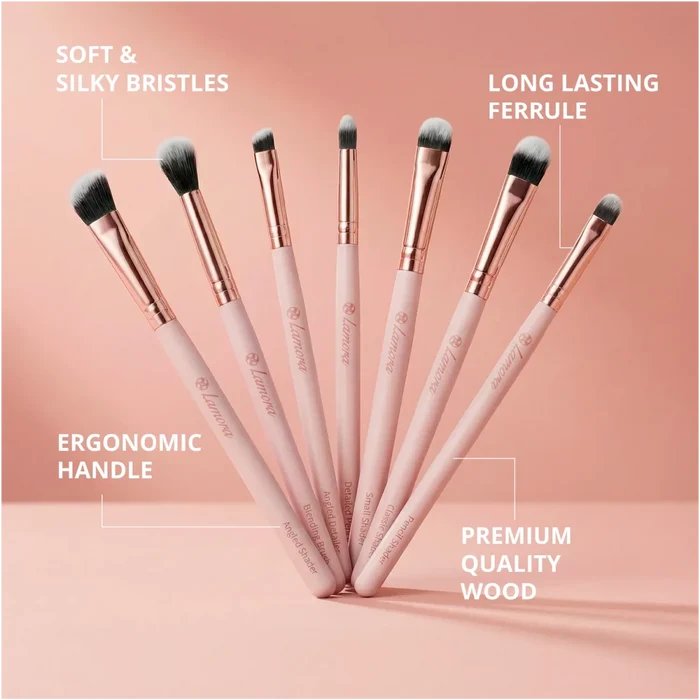 Eyeshadow Brush Set Rose Gold - Lamora Beauty