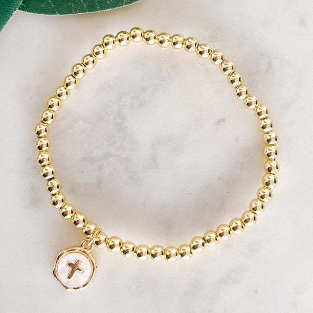 Faith Charm Stretch Bracelet